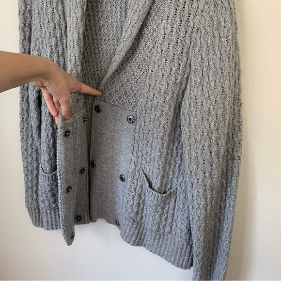 Madewell Gray Shawl Collar Cardigan Sweater - Picture 4 of 11